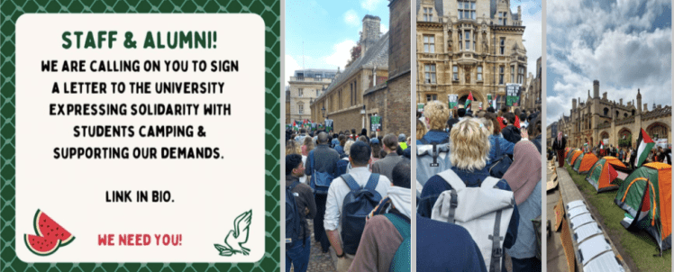 CLAREC supports the Cambridge student encampment for&nbsp;Palestina
